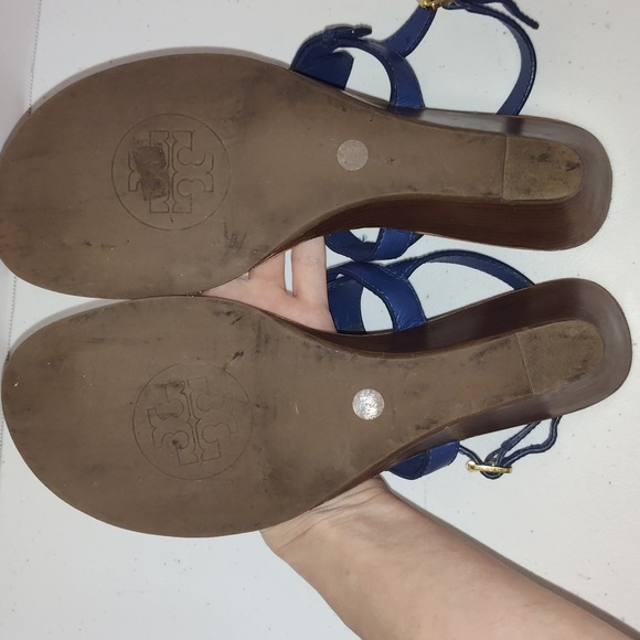 Tory Burch Women’s wedges Royal Blue size 10.5 - Picture 7 of 16